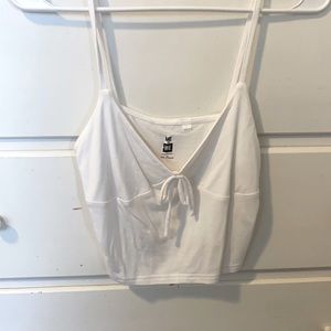 white crop top tank top
